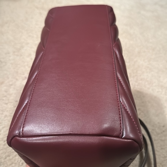 MICHAEL KORS Whitney Medium Quilted Chain Tote Shoulder Bag in Oxblood - Picture 11 of 17